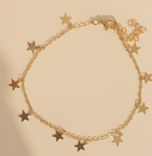 Golden 5-Star Anklet