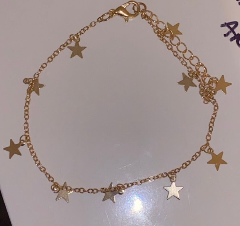 Golden 5-Star Anklet